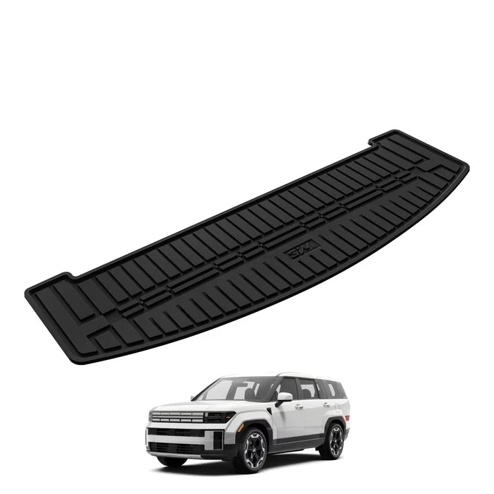 3W Cargo Liner for 2024 2025 2026 Hyundai Santa Fe Car Mat Accessories, All Weather TPE Protector Cargo Liner Trunk Mat for Cargo Mat Anti-Slip Heavy Duty Accessorious, Black