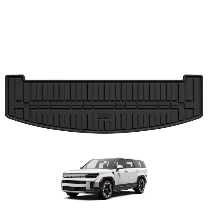 3W Cargo Liner for 2024 2025 2026 Hyundai Santa Fe Car Mat Accessories, All Weather TPE Protector Cargo Liner Trunk Mat for Cargo Mat Anti-Slip Heavy Duty Accessorious, Black
