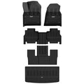 3W Floor Mats & Cargo Liner for Jeep Wagoneer 2022-2026 7-Seat (NOT for 8-Seat/L/S)， with 2nd Row Bench Seat All Weather Protection TPE Full Set Automotive Mat Car Floor Liners Accessories, Black