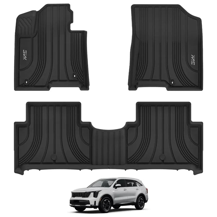 3W Kia Sorento 2021-2027 (Only fit Hybrid) Custom Floor Mats Thorex™ All-Weather Protection