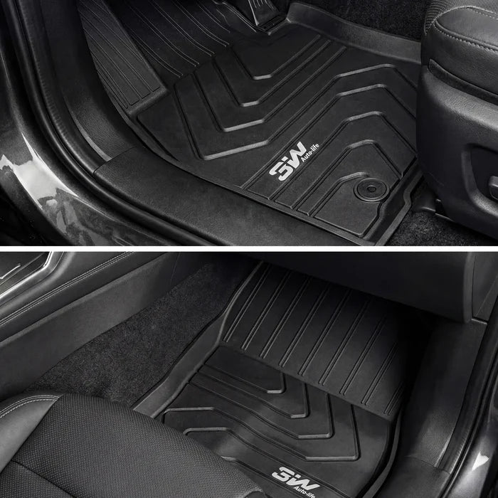 3W Floor Liner Fit for 2025 2026 Mazda CX-70 (Include PHEV), All Weather Protection TPE Heavy Duty Non-Slip Automotive CX70 Floor Liners Accessories, Black
