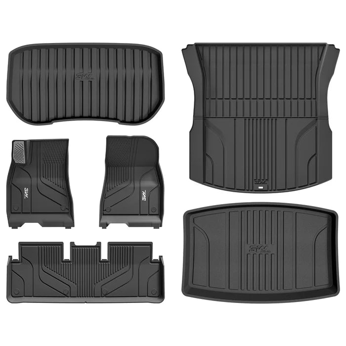 3W Tesla Model 3 2024 Highland New Generation Custom Floor Mats / Trunk Mats TPE Material & All-Weather Protection Vehicles & Parts 3Wliners 2024 2024 Model 3 Highland New Generation Full Set-6 PCS With Mental Pedal