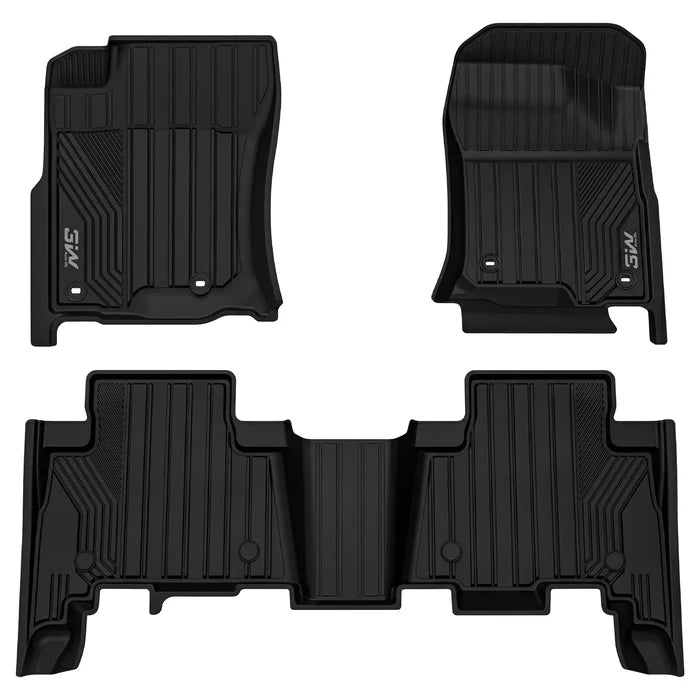 3W Toyota 4Runner 2013-2024 Custom Floor Mats TPE Material & All-Weather Protection (Only for 5 Seat) Vehicles & Parts 3Wliners