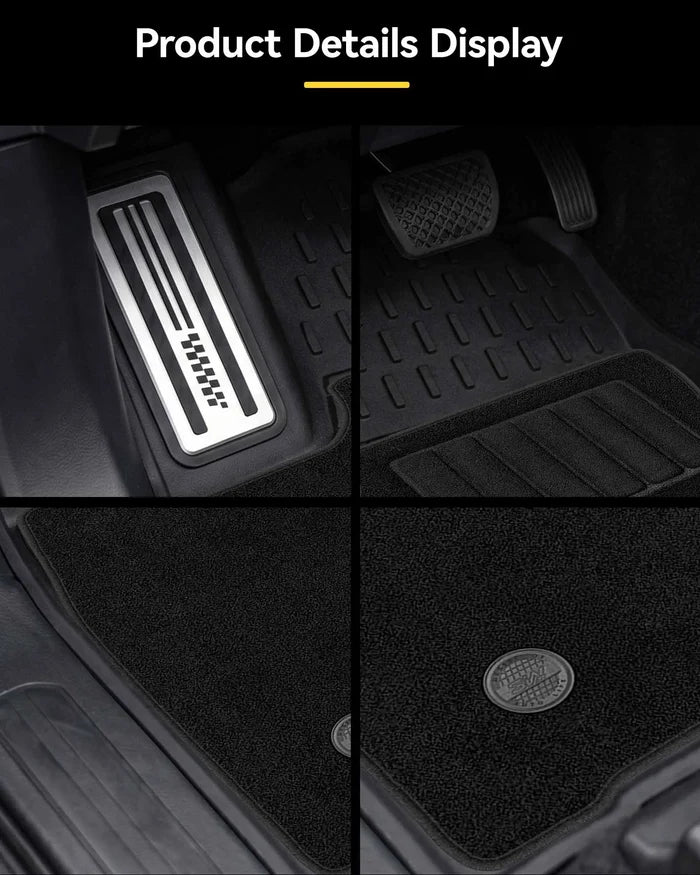 3W Floor Mats&Carpet for Toyota Tacoma 2024-2026 Double Cab Auto Tran(Not Fit Hybrid & XtraCab) with Metal Pedals, TPE All Weather Custom Fit Floor Liner for Tacoma TRD/SR/SR5/limited Car Liners.