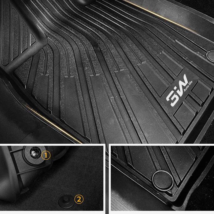 3W Volkswagen ID.4 2021-2024 Custom Floor Mats TPE Material & All-Weather Protection Vehicles & Parts 3Wliners