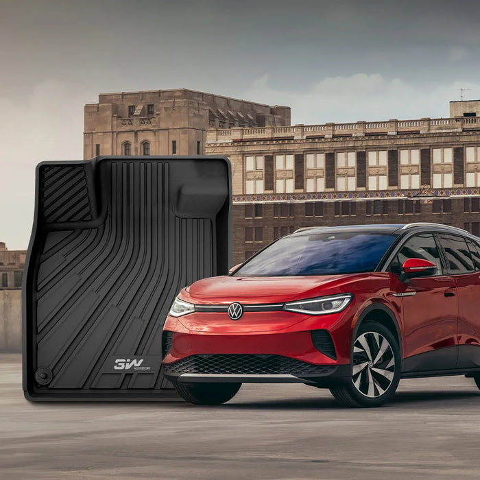 3W Volkswagen ID.4 2021-2024 Custom Floor Mats TPE Material & All-Weather Protection Vehicles & Parts 3Wliners