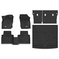 3W Floor Mats & Cargo Liner & Seatback Mats for Volkswagen Tiguan 2025 2026, All-Weather Protection TPE Car Mats 2 Rows Full Set for VW Tiguan Accessories, Black