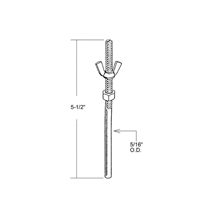 5/16" Bifold Door Bottom Pivot Rod for Leigh Doors - Reflect Window & Door