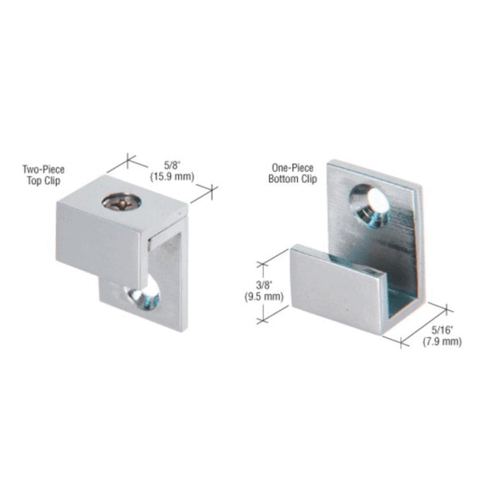 5/8 Inch Wide Metal Mirror Clips for Secure Installation - Reflect Window & Door