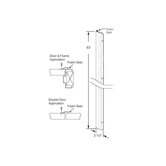 Premium 95" Stainless Steel Entry Door Astragal for Security & Weatherproofing - Reflect Window & Door