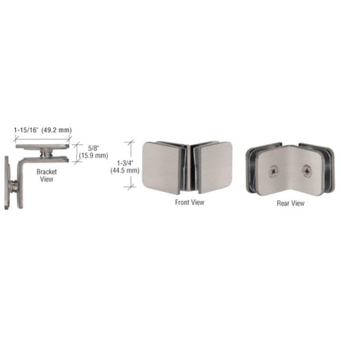 90 Degree Traditional Style Oversized Glass Clamp - Reflect Window & Door