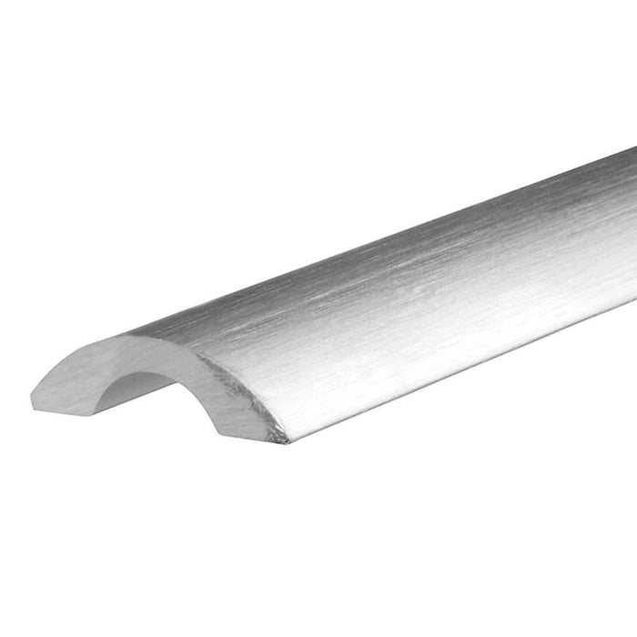 Frameless Shower Door Brite Anodized Half - Round Threshold - Reflect Window & Door