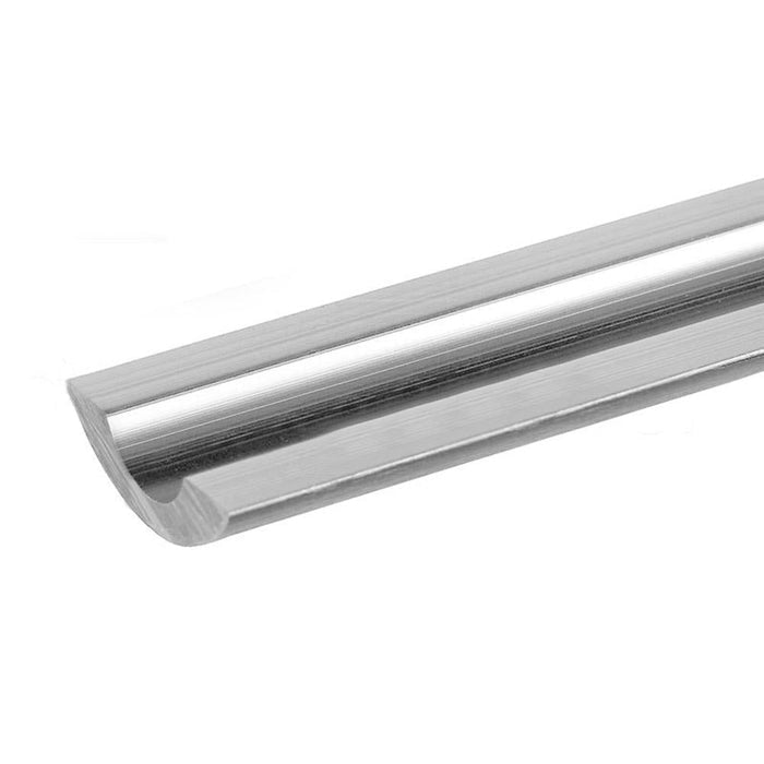 Frameless Shower Door Brite Anodized Half - Round Threshold - Reflect Window & Door