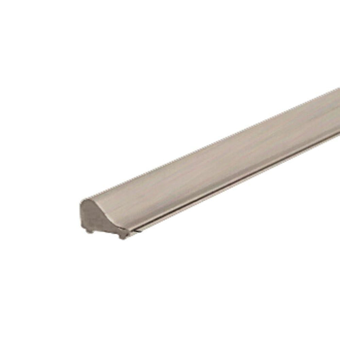 Frameless Shower Door Tapered Threshold – Brushed Nickel Finish Aluminum Water Barrier Strip - Reflect Window & Door