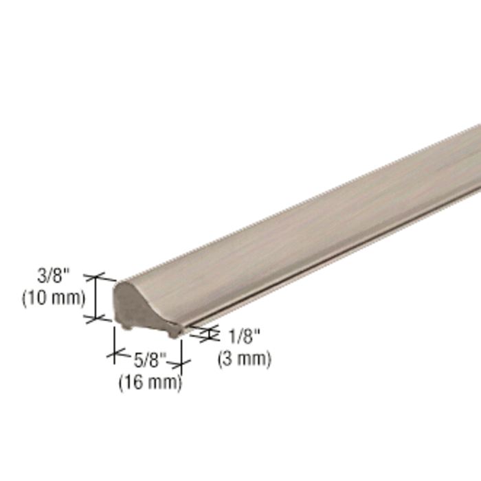 Frameless Shower Door Brushed Nickel Tapered Threshold - Reflect Window & Door