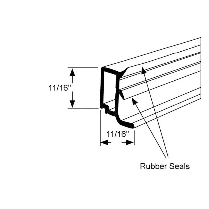 Residential PVC 11/16" x 11/16" Window Stop for Acrylon Windows - Reflect Window & Door