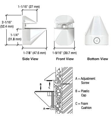 Adjustable Shelf Bracket - Reflect Window & Door