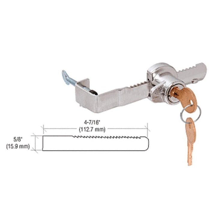Adjustable Sliding Glass Showcase Door Lock with Thumb Screw Adjustment for up to 1/2" Thick Door - Reflect Window & Door