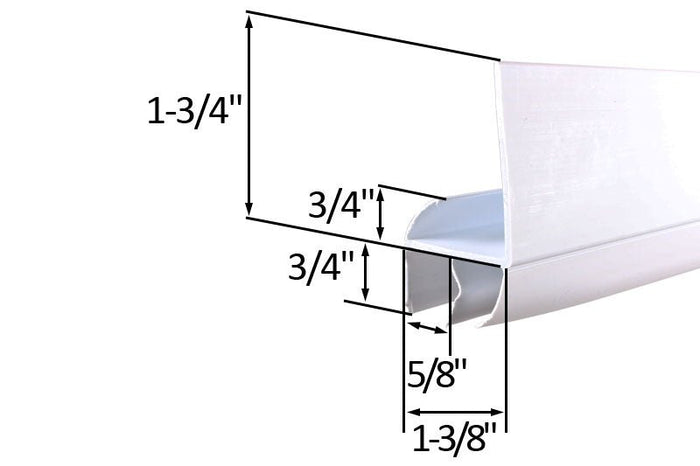 AluminArt Storm Doors L - Shaped Expander White Door Sweep – Durable Weatherstrip - Reflect Window & Door
