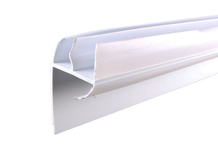 AluminArt Storm Doors L - Shaped Expander White Door Sweep – Durable Weatherstrip - Reflect Window & Door