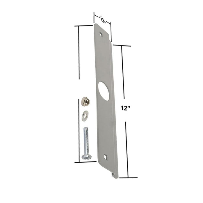 Security 12" Latch Lock Protector - Aluminum - Reflect Window & Door