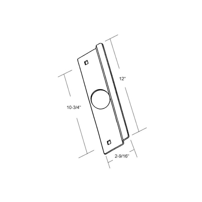 Security 12" Latch Lock Protector - Aluminum - Reflect Window & Door