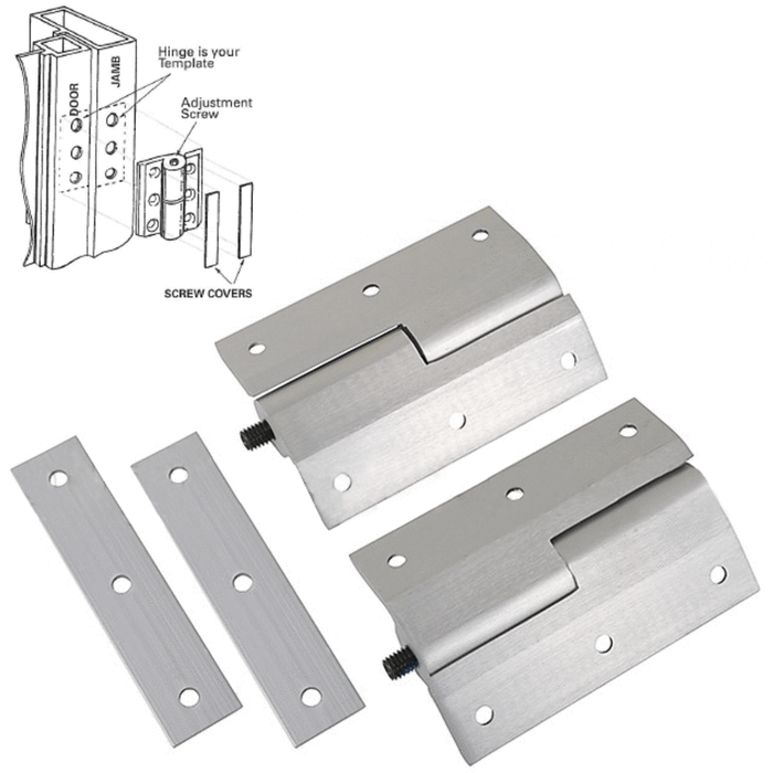 Commercial Aluminum Store Front Door Ball Bearing Surface Mount Hinge - Aluminium - Reflect Window & Door