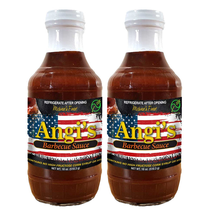 Angi's Barbecue Sauce | Pack of 2 | 18 oz | Gluten Free | Brenmar