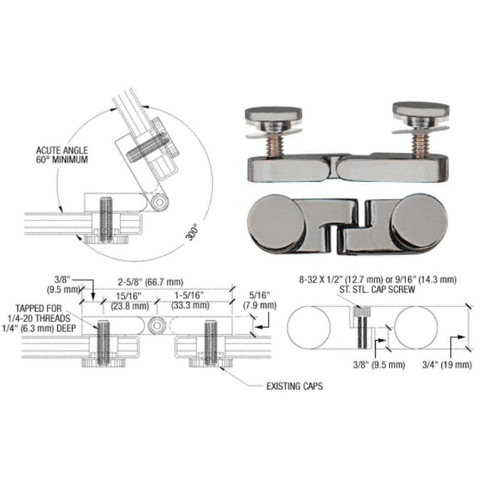 Angle Panel Standard Cap Connector - Reflect Window & Door