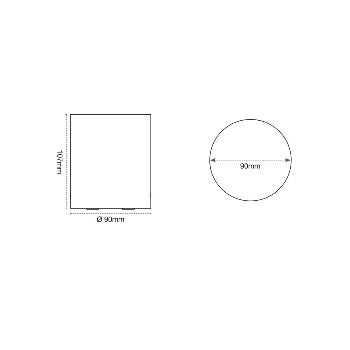 Brilliant Anka White/Black 9W CCT Surface Mount Downlight