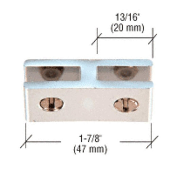 Anodized Aluminum Two - Way 180 Degree Glass Connector - Reflect Window & Door
