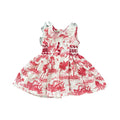 Arabella Toile de Jouy Red Handsmocked Dress