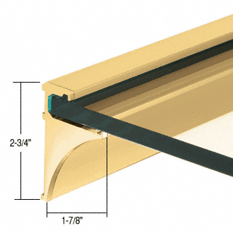 Bath Shelving 18" Aluminum Extrusion for 1/4" Glass - Reflect Window & Door