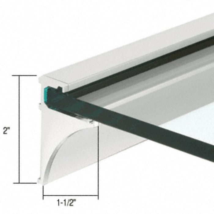 Bath Shelving 24" Aluminum Extrusion for 1/4" Glass - Reflect Window & Door