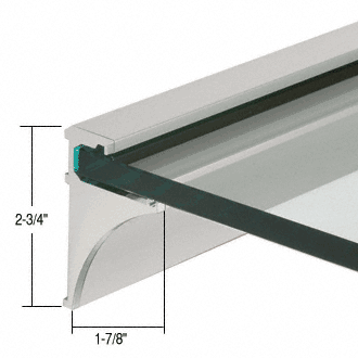 Bath Shelving 24" Aluminum Extrusion for 1/4" Glass - Reflect Window & Door