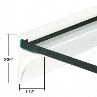 Bath Shelving 24" Aluminum Extrusion for 1/4" Glass - Reflect Window & Door