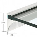 Bath Shelving 36" Aluminum Extrusion for 3/8" Glass - Reflect Window & Door