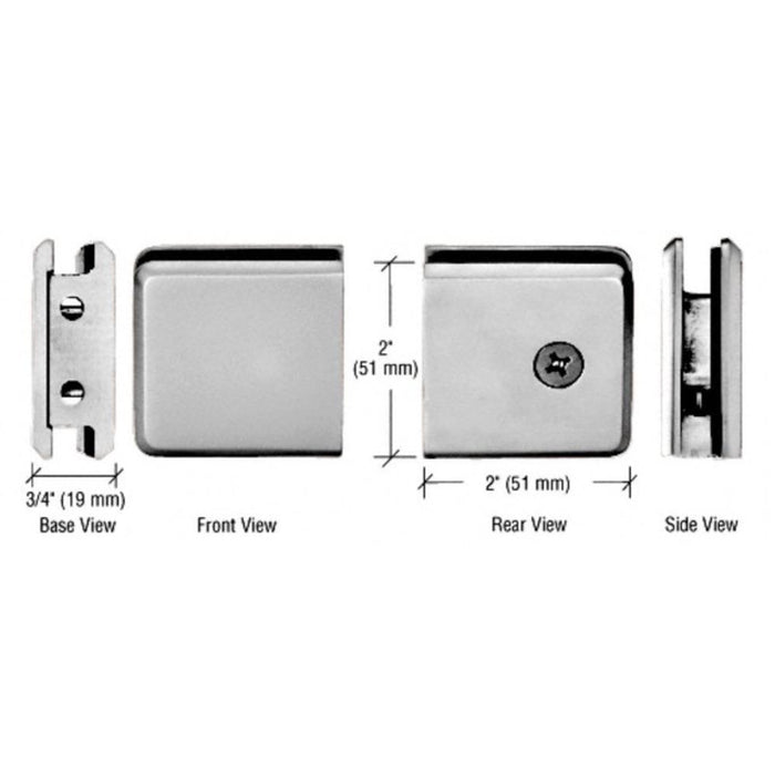 Beveled Style Notch - in - Glass Fixed Panel U - Clamp - Reflect Window & Door