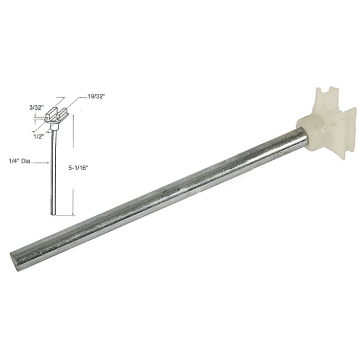 Closet Door 1/4" Bi-Fold Top Guide Rod With 19/32" Cap - Reflect Window & Door