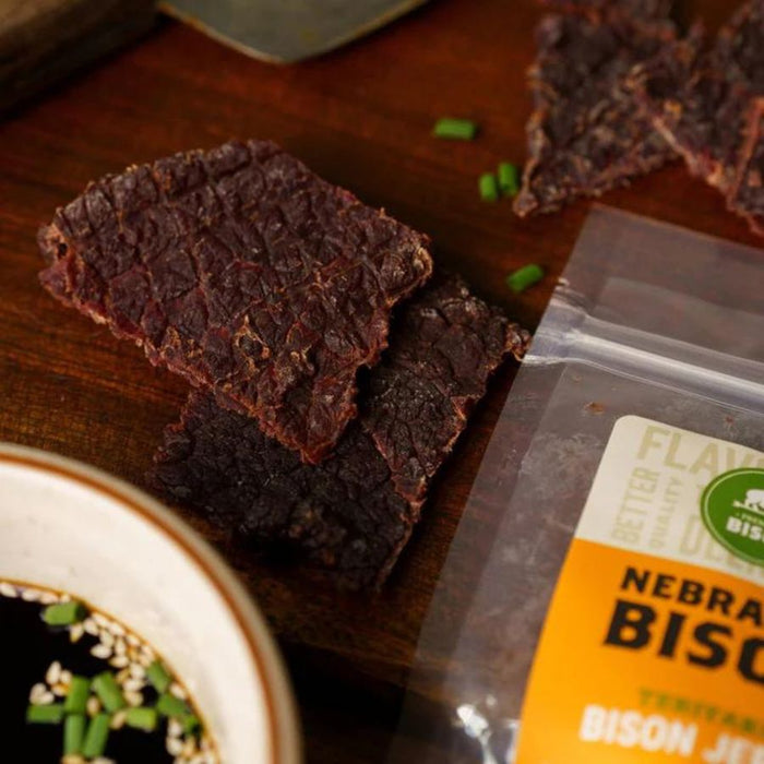 Bison Teriyaki Jerky | Teriyaki Flavor | 3 oz | Pack of 2 | Nebraska Bison