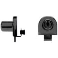 Showcase Single Glass Black Chrome Door Lock - Reflect Window & Door