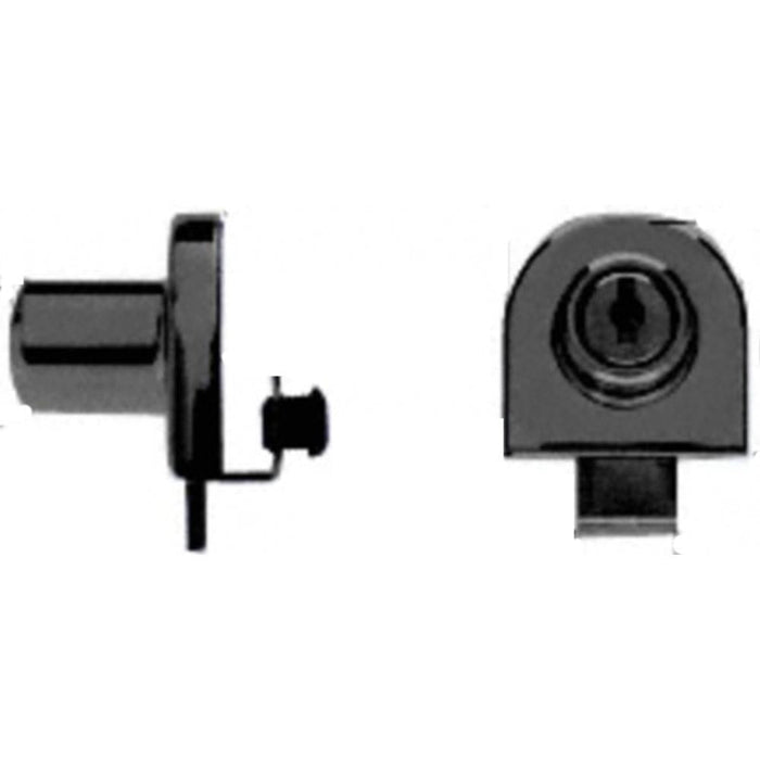 Showcase Single Glass Black Chrome Door Lock - Reflect Window & Door