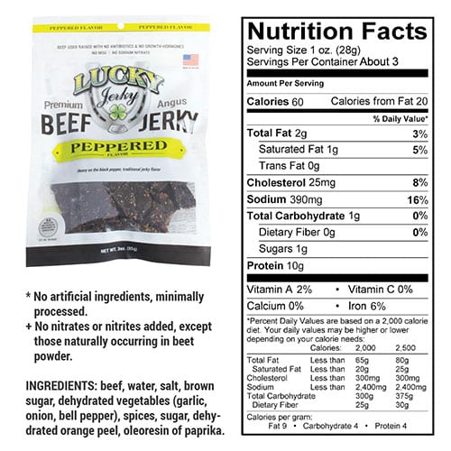 Black Pepper Beef Jerky | Pack of 2 | 3 oz | Nebraska Star Beef