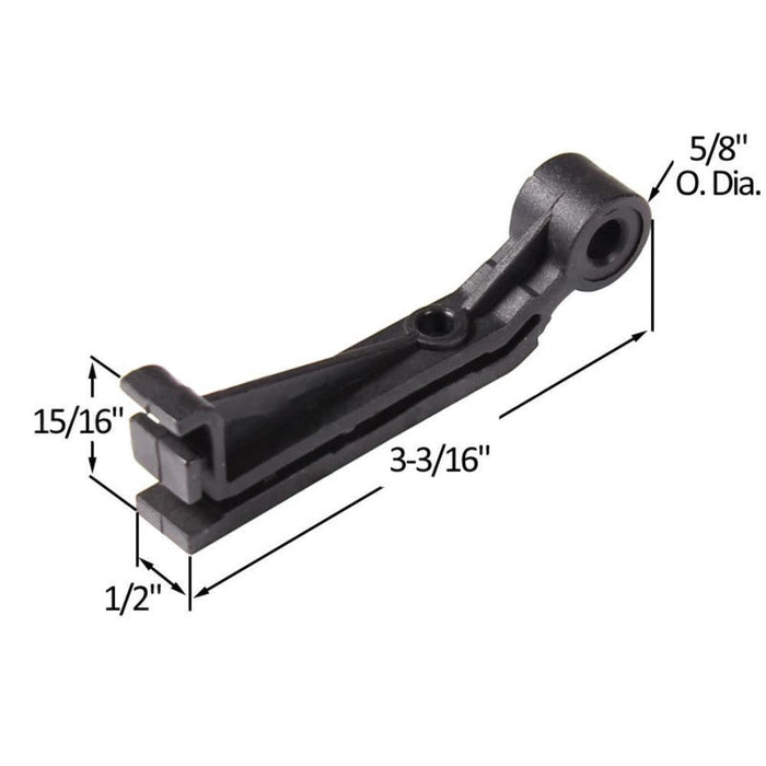 Black Plastic Hinge for Swinging Shower Door – Replacement Shower Door Pivot Hinge - Reflect Window & Door