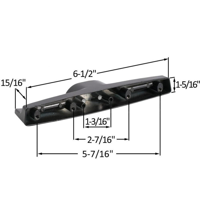 Sliding Glass Patio Door Wood Mortise - Style Handle 3 - 15/16" Screw Holes - Reflect Window & Door