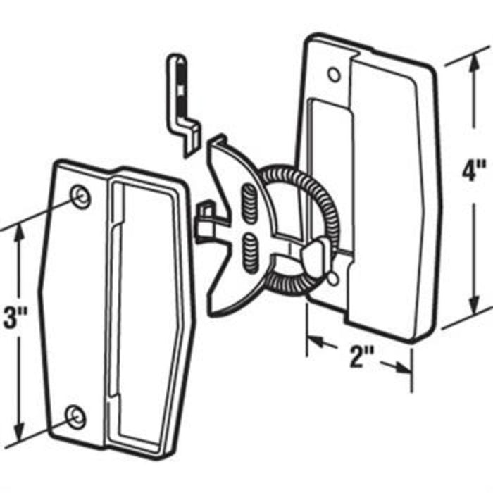 Sliding Patio Screen Door Latch and Pull with 3" Screw Holes for Academy and Better - Bilt Doors - Reflect Window & Door