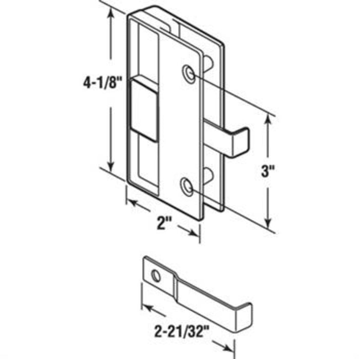 Sliding Patio Screen Door Latch and Pull With 3" Screw Holes for Columbia - Matic Doors - Reflect Window & Door