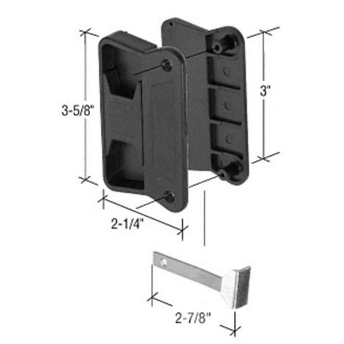 Sliding PAtio Screen Door Latch and Pull with 3" Screw Holes for Superior Aluminum Doors - Reflect Window & Door