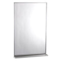 Bobrick B166 18 Mirror w/ Shelf Channel Framed Surface Mounted - Bright Polished - Prestige Distribution