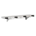 Bobrick B224x36 Utility Shelf w/ 4 Mop/Broom Holders & 3 Rag Hooks - Satin - Prestige Distribution